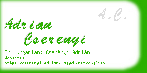 adrian cserenyi business card